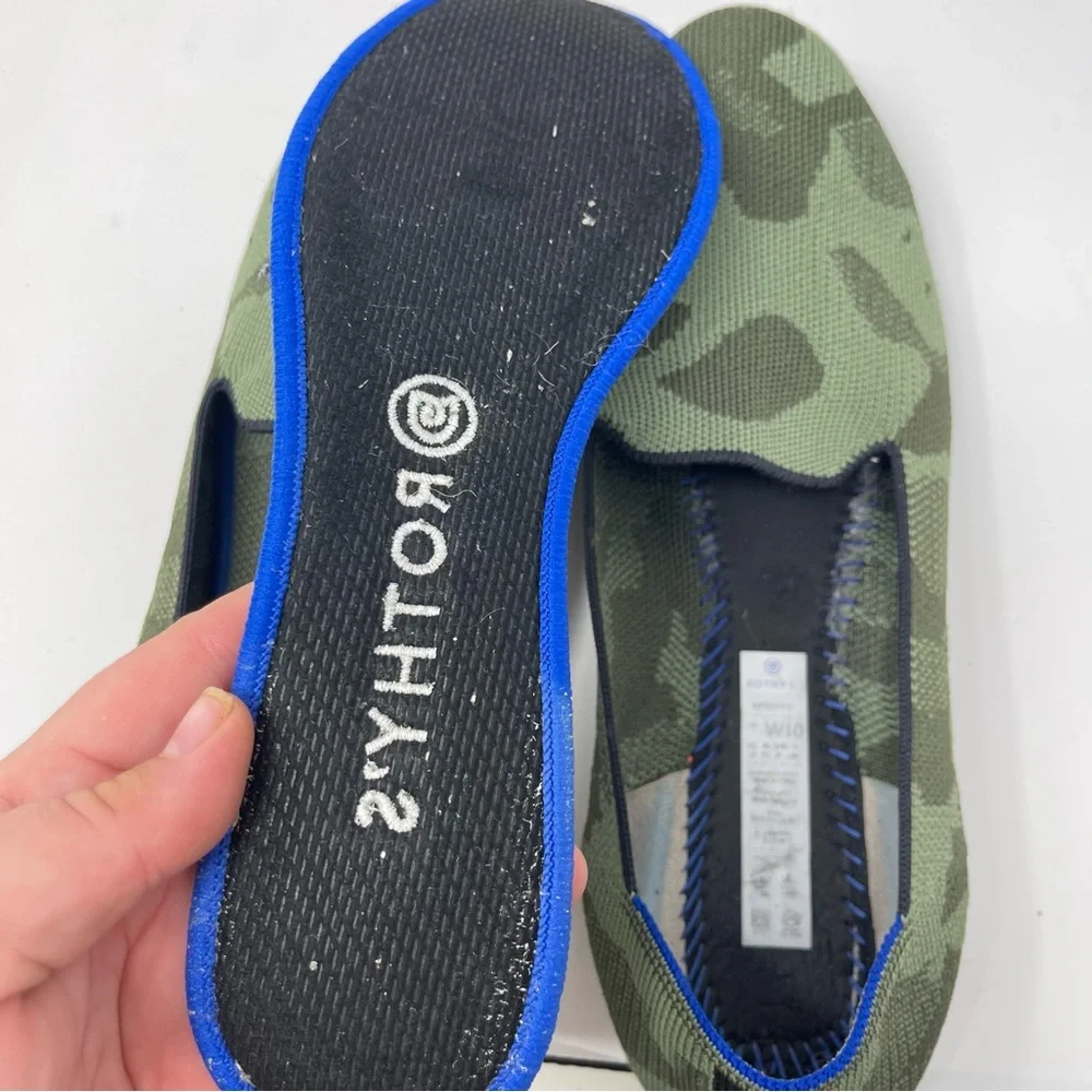 Rothy's The Loafer Olive Camo Printed Knit Fabric Slip On Flats Womens Sz 10 - Picture 7 of 8